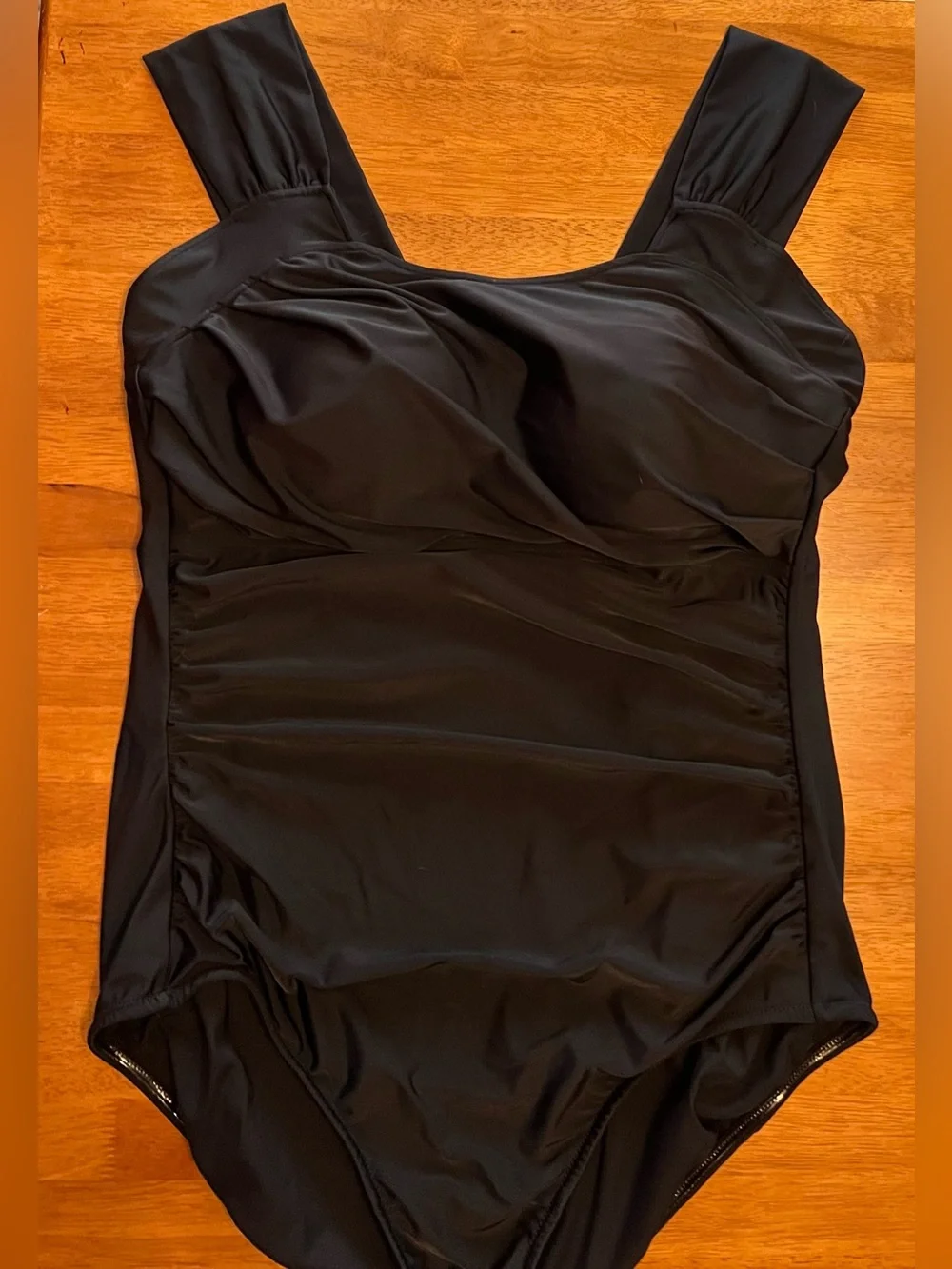 Coldwater Creek Black One-Piece Swimsuit with Wide Straps